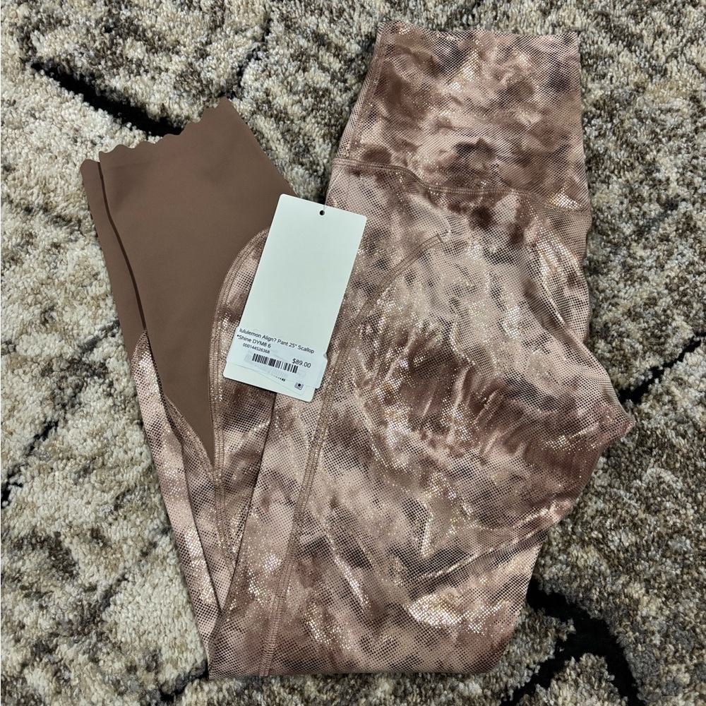 Lululemon Align Scallop Metallic Shine Leggings